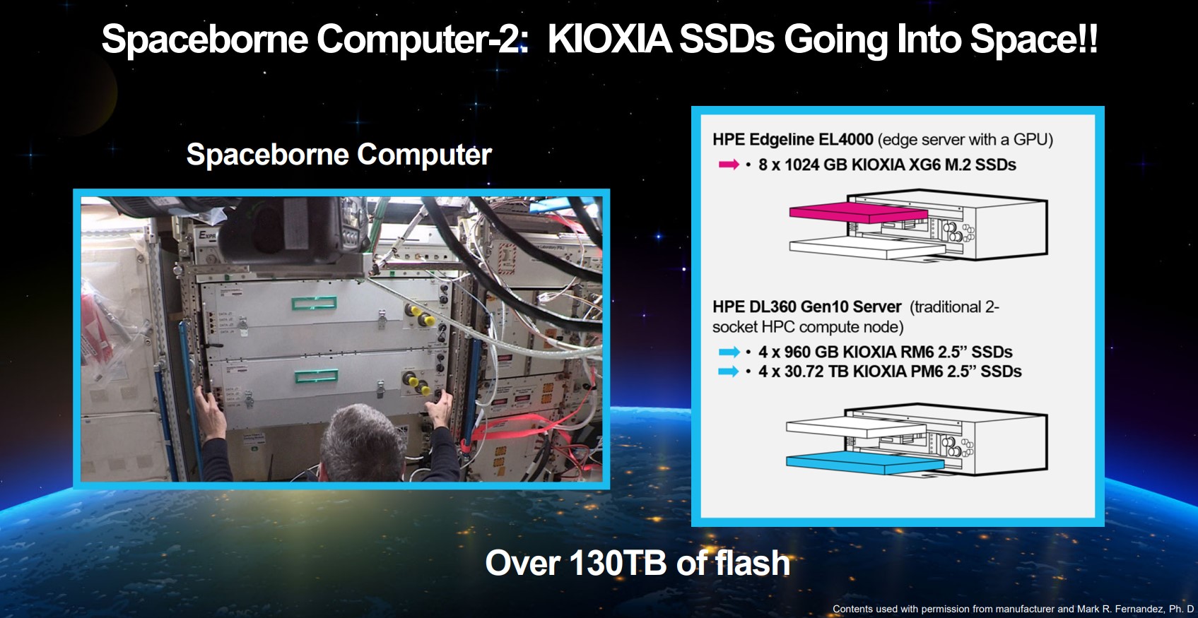 Spaceborne Computer-2 made by HPE using over 310TB Kioxia's SSDs