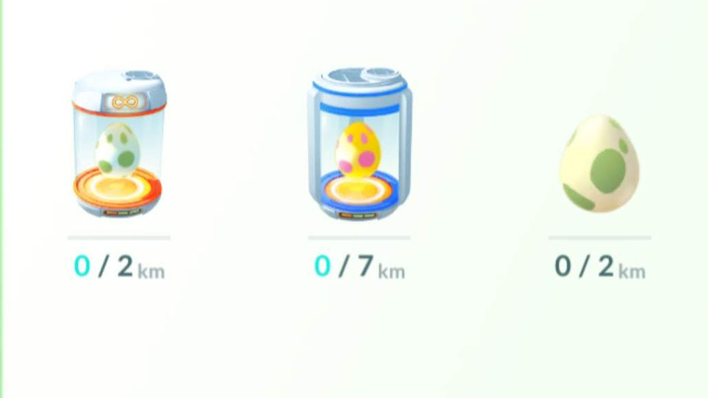 Hatching eggs in Pokemon Go