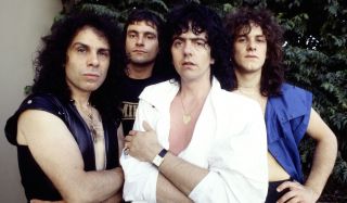 The original Dio line up, from left to right Ronnie James Dio, Vinnie Appice, Jimmy Bain and Vivian Campbell
