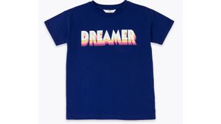 M&S Dreamer Slogan T-Shirt in blue
