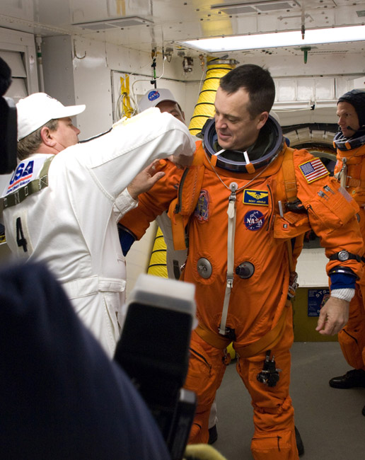 Astronauts Rehearse Space Shuttle Launch