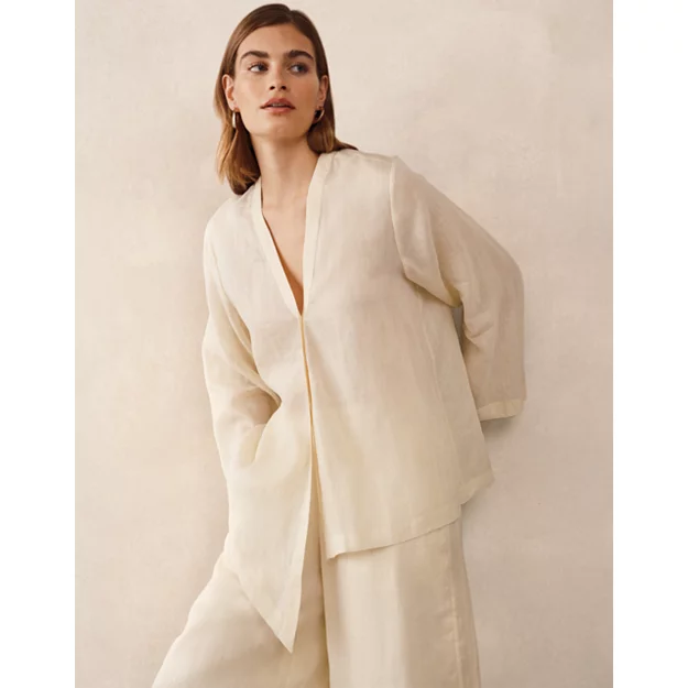 Ramie Relaxed Draped Shirt | Seasonal Preview | the White Company