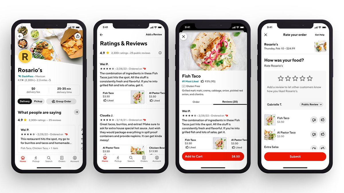 Conte ao mundo suas opiniões sobre comida com o sistema de revisão renovado do DoorDash