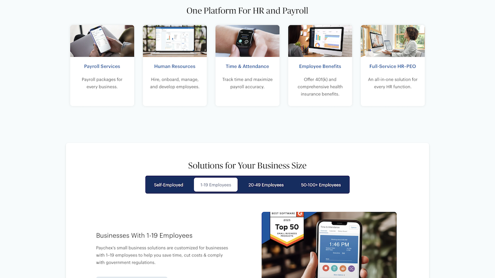 Paychex website screenshot