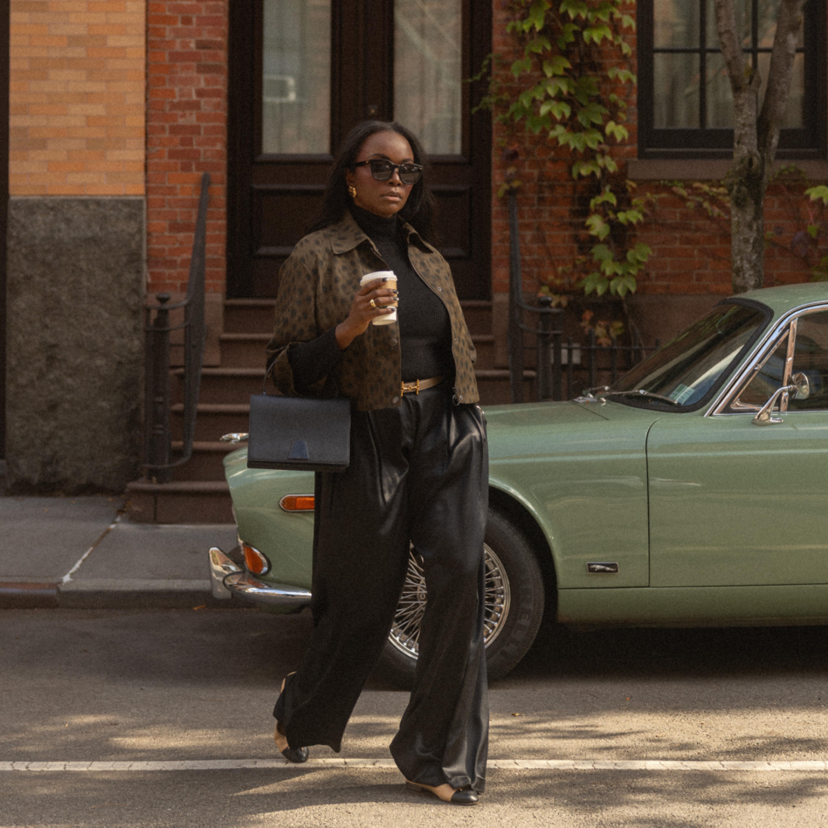 A woman walking the streets of New York