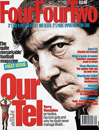 The front cover of the first issue of FourFourTwo, 1994, featuring Terry Venables