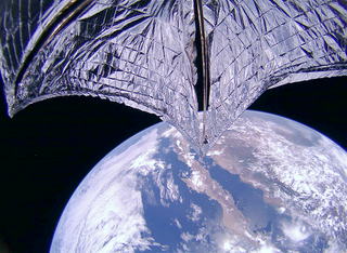 The Planetary Society's LightSail 2 spacecraft has successfully deployed its solar sail. This image has been de-distorted and color corrected. 