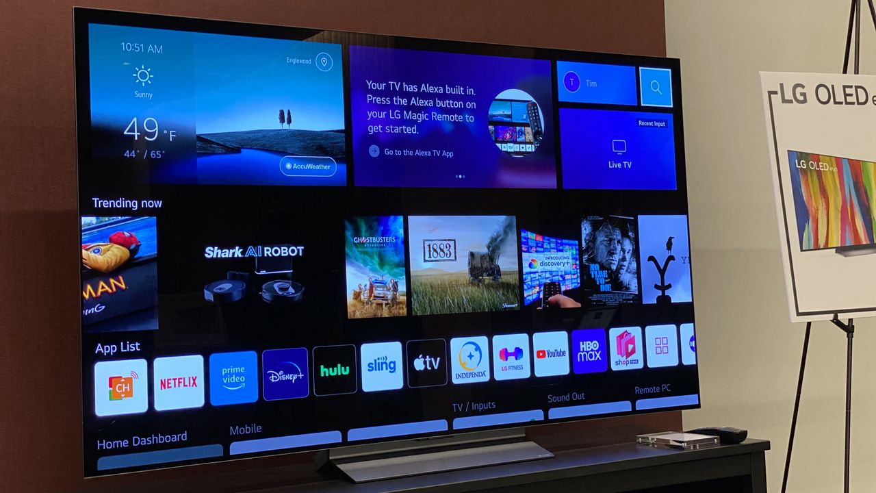Shots of the LG C2 OLED taken at LG's North American Headquarters.