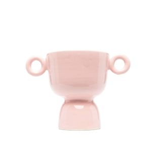 pink ceramic fruit cup bowl