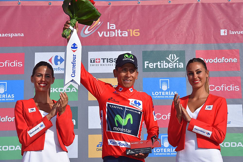 Nairo Quintana (Movistar) holds onto this lead after stage 17 Vuelta a Espana