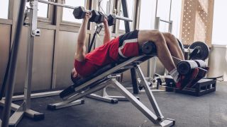 Decline dumbbell bench press