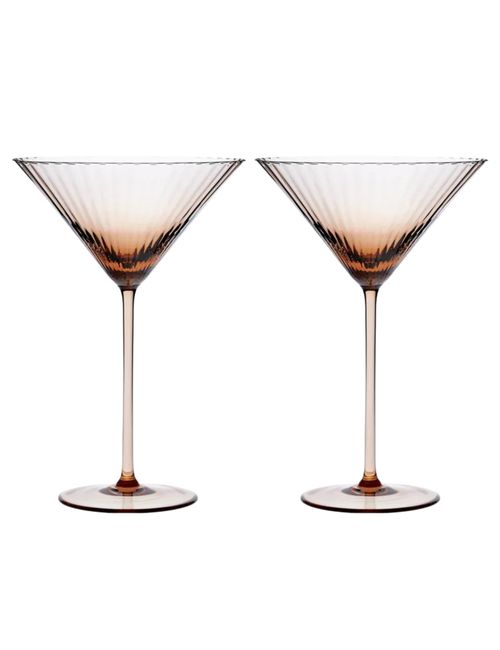 Quinn Modern Classic Amber Martini Glass - Set of 2