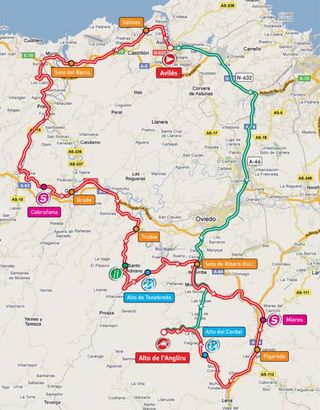 Vuelta Stage 15 map