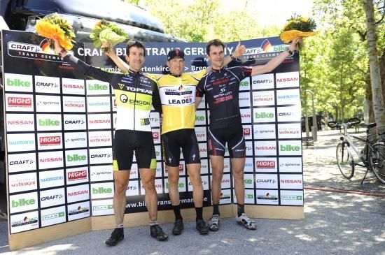 The 2010 Trans Germany podium for the elite men