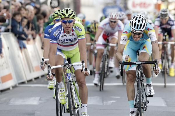 Jacopo Guarnieri (Astana) is quite annoyed to be beaten by Sagan