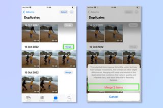 the third step to deleting duplicate photos on iPhone