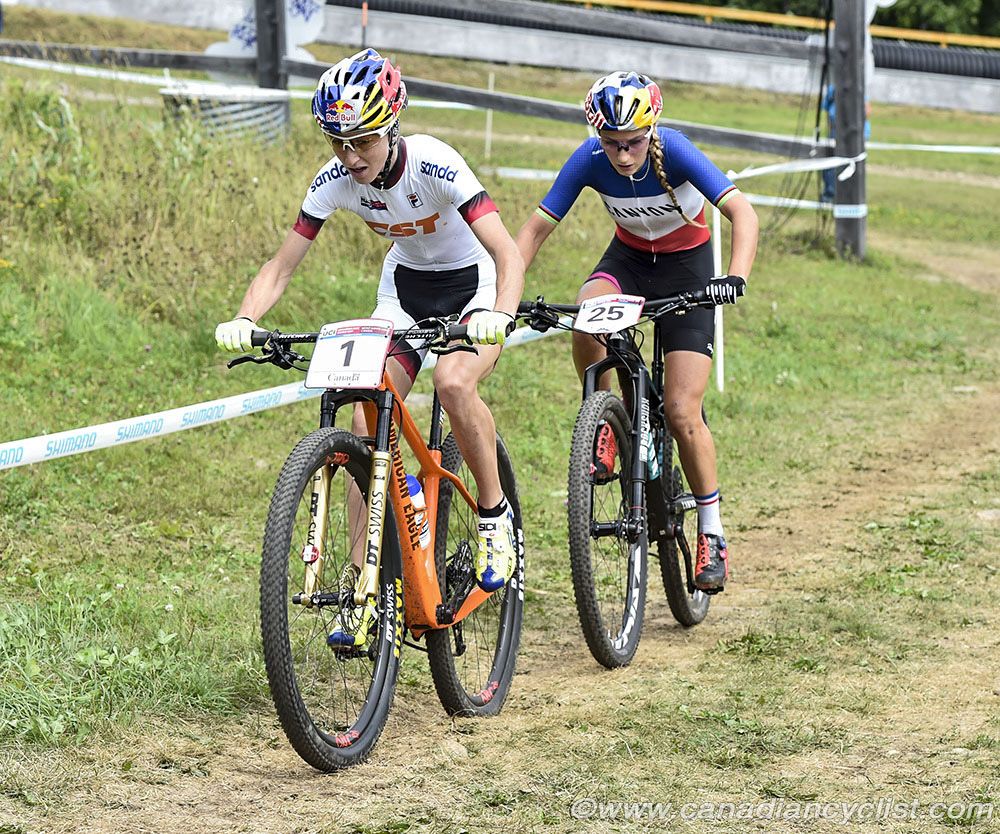 Yana Belomoina and Pauline Ferrand Prevot