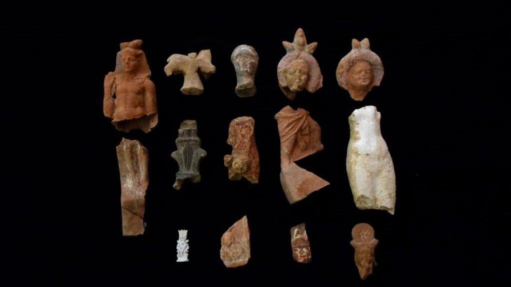 Archaeologists discovered a number of fragments of terracotta statues at the site in Alexandria.