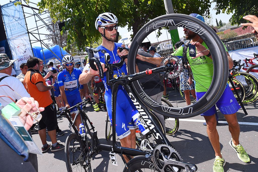 Tom Boonen in his disc brake equipped bike