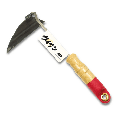 Kuisun Japanese Weeding Sickle Nejiri Gama - 11 Inch Compact &amp;amp; Sharp Hand Hoe for Effortless Weed Removal in Gardening