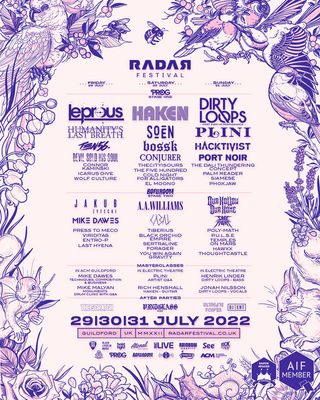 Radar Festival 2022 day splits poster July 2022