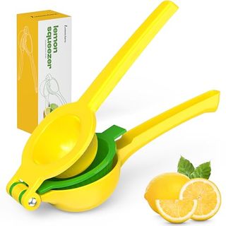 Jutsons Lemon Squeezer Press for Effortless Squeezing. 2 in 1 Lemon Juicer Squeezer to Extract Every Drop. Sturdy and Rustless Construction for Longevity, Easy Cleaning Citrus Juicer