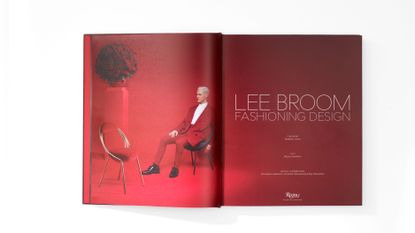 Lee Broom book spread with red background