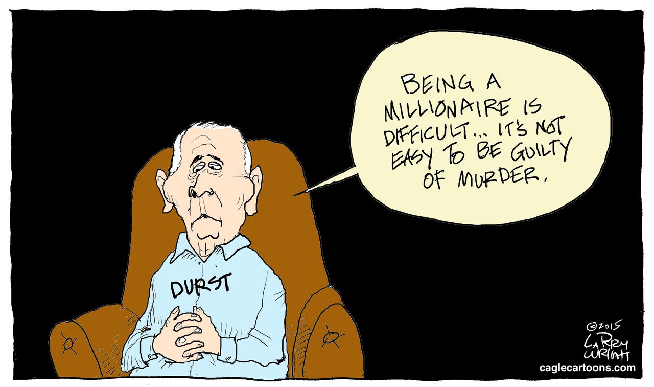 Editorial cartoon World Robert Durst