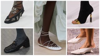 loud luxury shoes on the spring 2025 runways