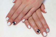 White nail art