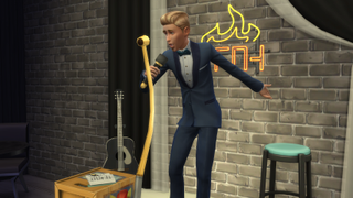 The Sims 4 - Johnny Zest tells jokes at a comedy club small business