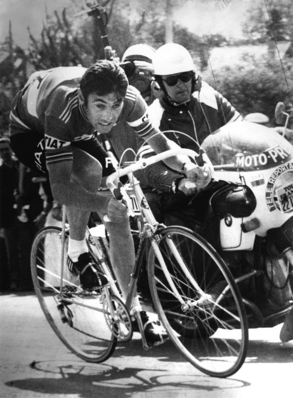 Eddy Merckx at the 1977 Tour de France. The last of his career