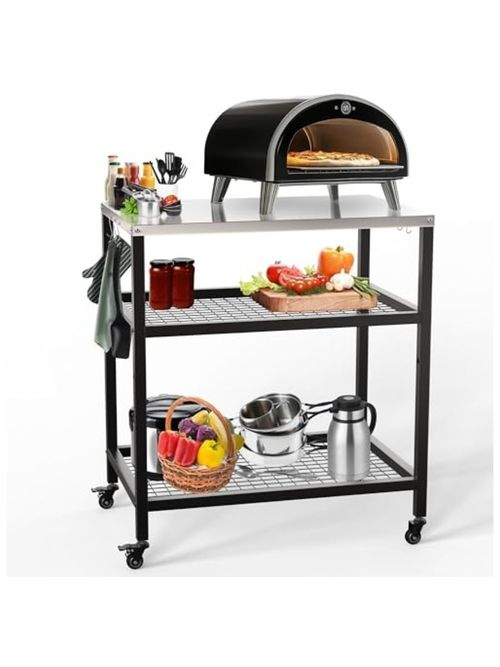 Outdoor Pizza Oven Stand Grill Cart 