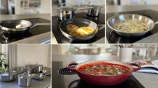 best non-toxic pans being used, from Made In, Le Creuset, Ninja, and Greenpan