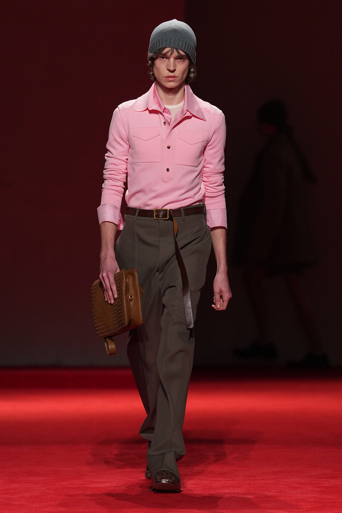 models on the Bottega Veneta Fall 2026 fashion show runway