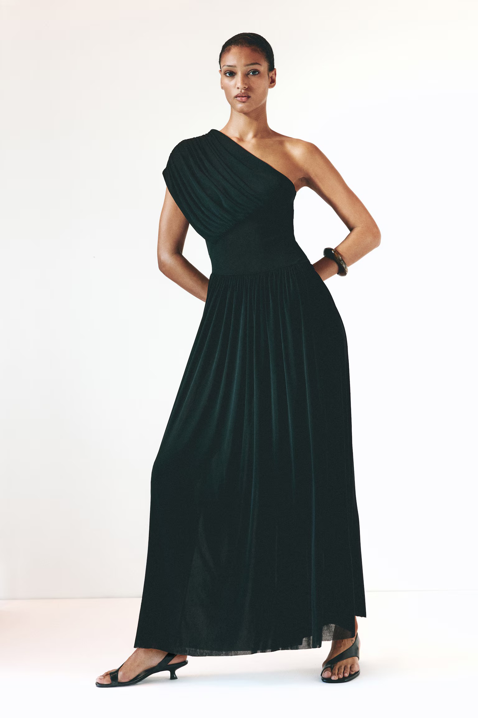 H&M, Draped One-Shoulder Dress