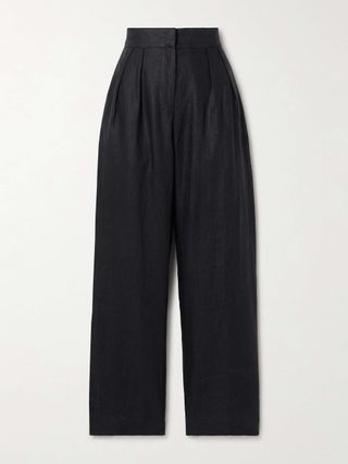 Duomo Linen Straight-Leg Pants