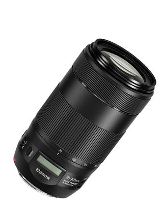 Product shot of one of the best Canon lenses for DSLRs