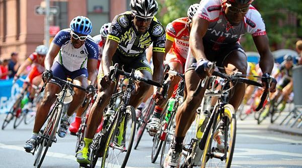 Rahsaan Bahati knows that riding near the front is critical in criteriums.