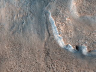 'Fans' in a Martian Crater