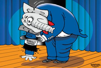 Political cartoon Benghazi findings Republicans empty