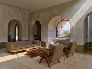 dua villa is an indian villa of minimalist shapes and play of light and shadow