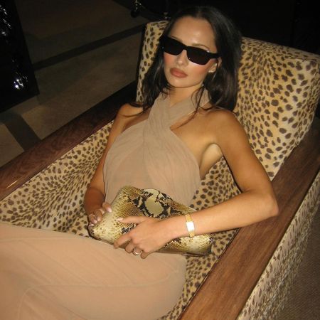 An image of @piamance wearing the biggest animal-print trends for 2026.