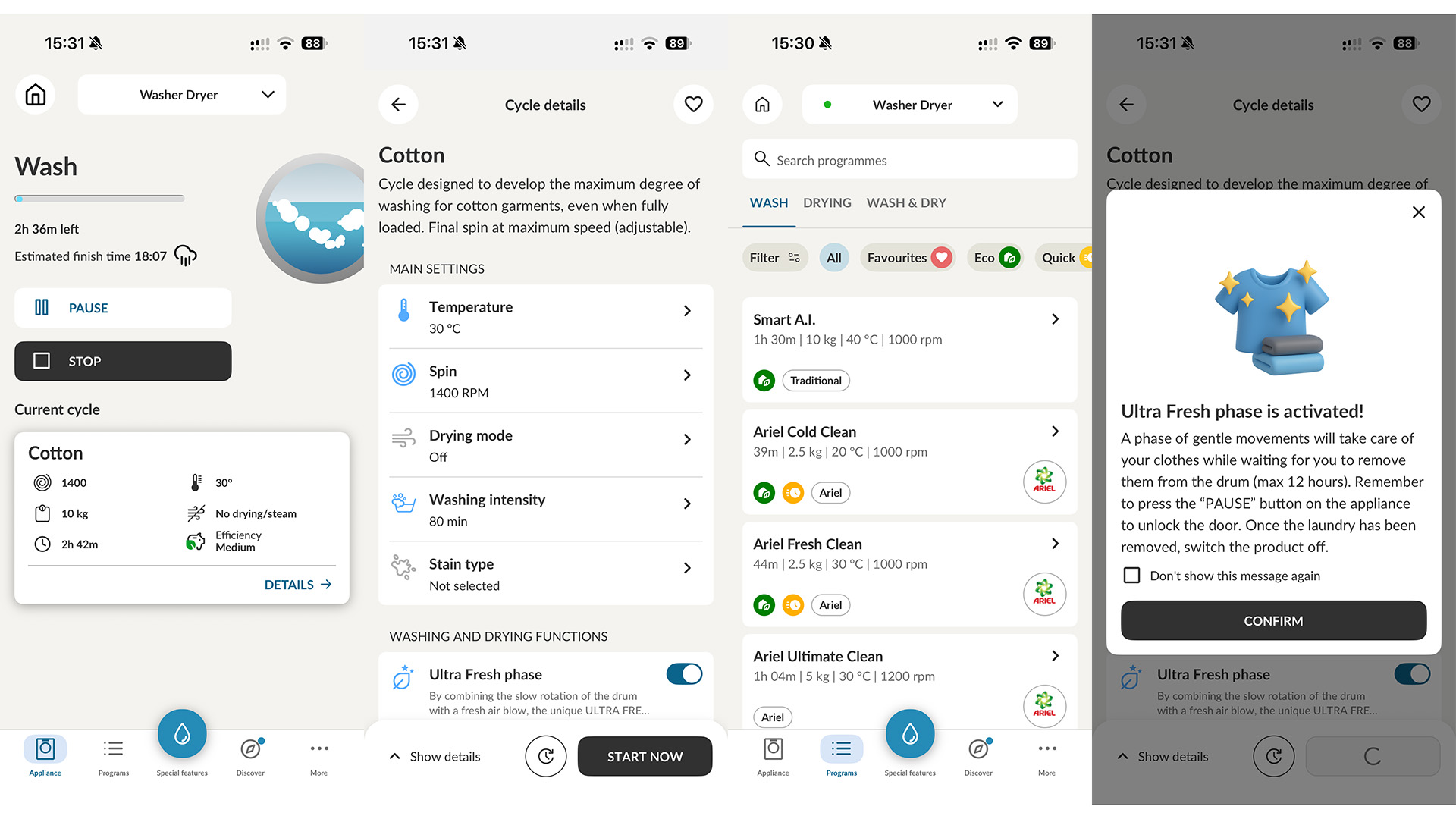 Haier X9 Washer Dryer &amp;ndash; hOn app