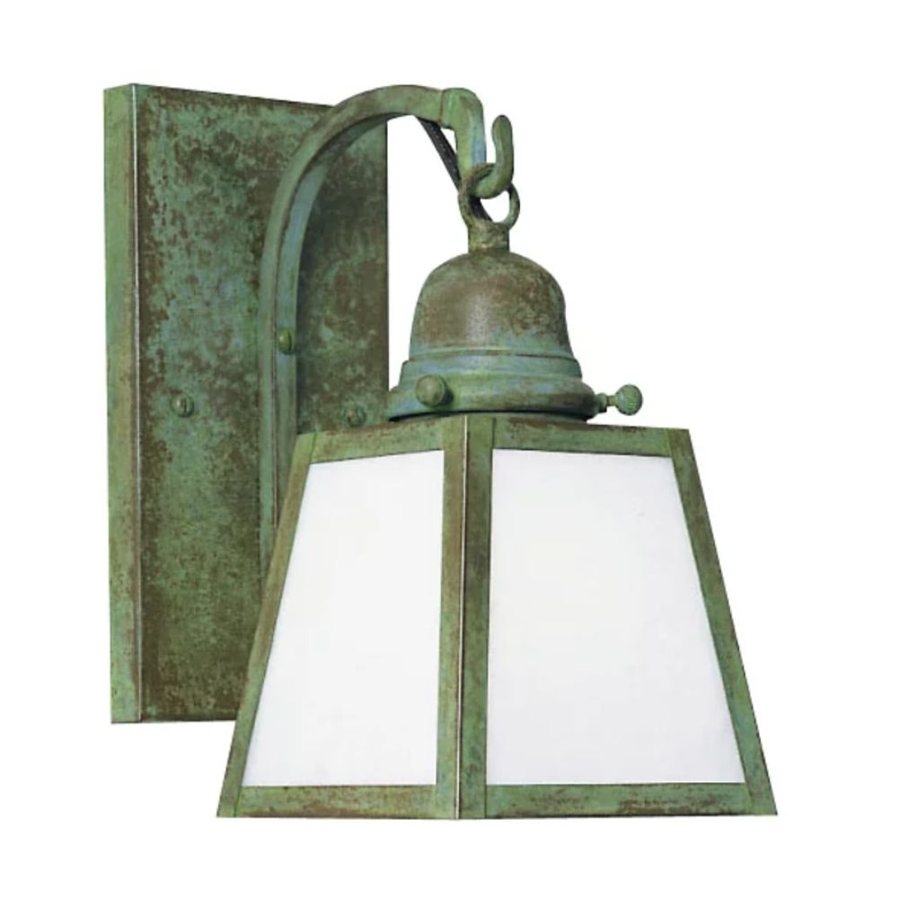 Green metal outdoor light