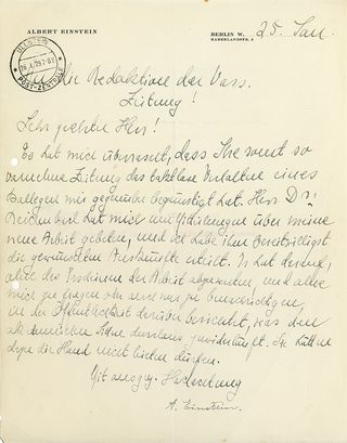 A letter signed by Albert Einstein in 1929 is valued around $3,000.