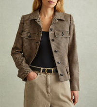 Lena Lena Black/Camel Dogtooth Check Collared Jacket | Was £268 now £158