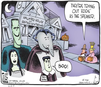 Political cartoon U.S. Paul Ryan House Speaker Halloween