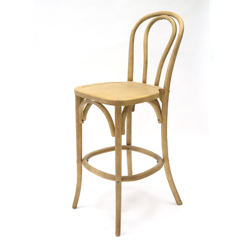 Bayou Breeze Phillips Solid Wood 29" Bar Stool | Wayfair