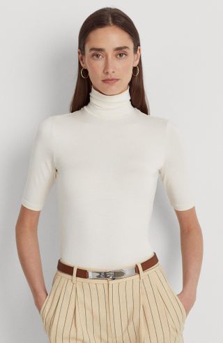 Lauren Ralph Lauren, Jersey Turtleneck Top